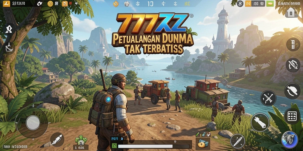 Tangkapan layar dari gameplay <strong>777ZX</strong> yang menampilkan eksplorasi dunia yang luas.