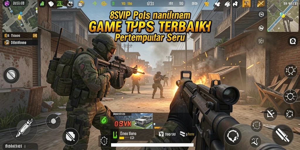 Tangkapan layar 8SVIP menunjukkan aksi seru di medan perang TPS.