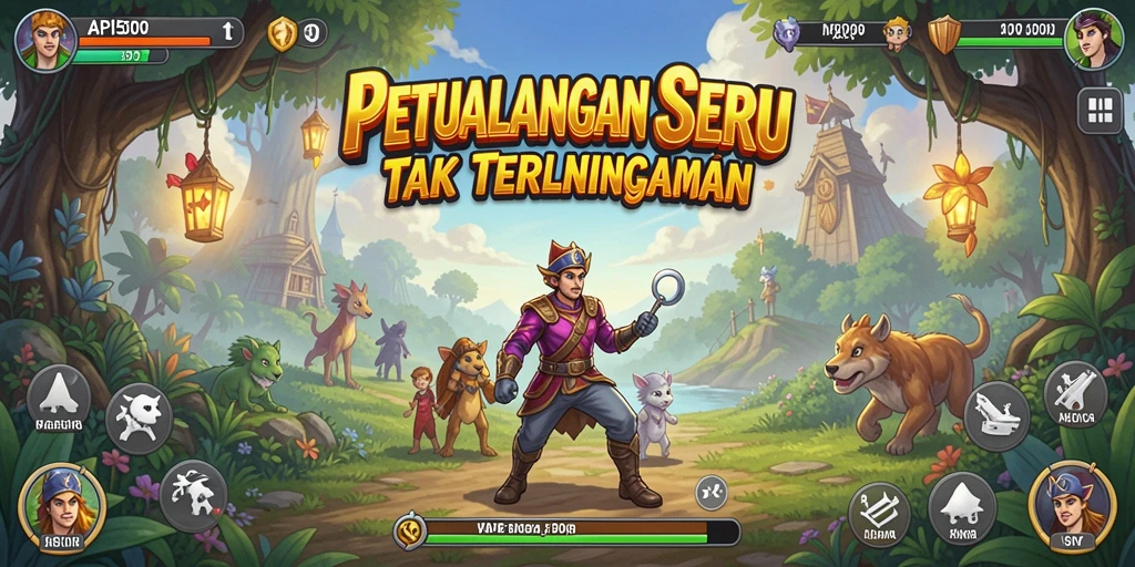 Screenshot menampilkan aksi mendebarkan dalam game petualangan.