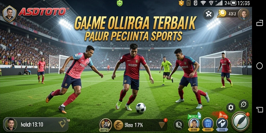 Screenshot menunjukkan gameplay seru dalam ASDTOTO dengan lapangan olahraga yang realistis.