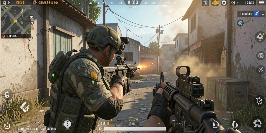 Tampilan Gameplay GEMS365 dengan aksi seru di setiap sudut.