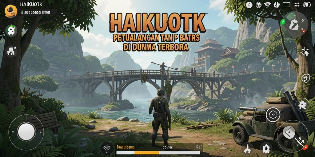 Tampilan gameplay HAIKUOTK menunjukkan eksplorasi dunia terbuka yang menakjubkan.