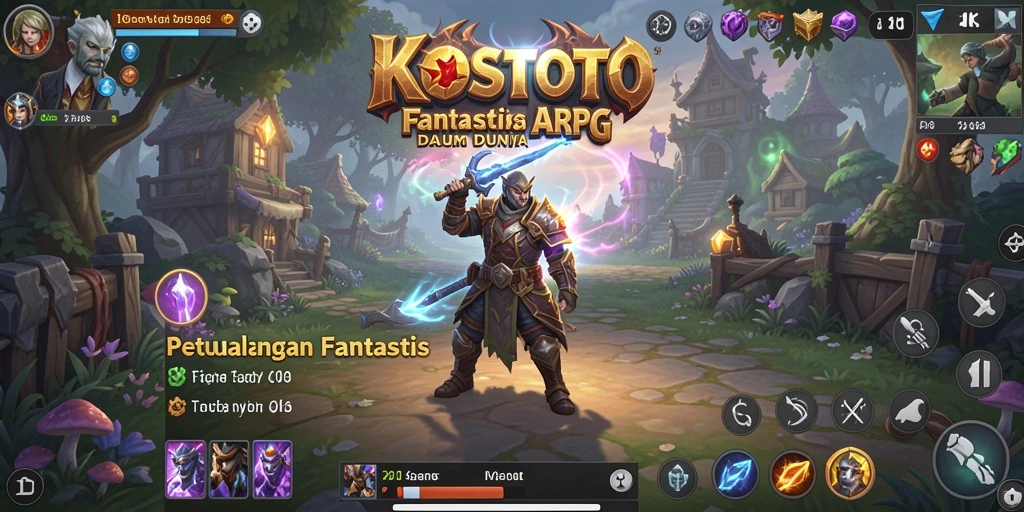 Tampilan gameplay seru dalam dunia ARPG KOSTOTO.