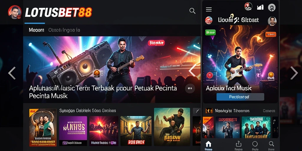 Tampilan gameplay LOTUSBET88 dengan berbagai fitur musik menarik.