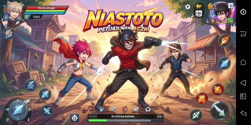 Tampilan gameplay seru NIASTOTO dengan karakter Anime yang menawan.