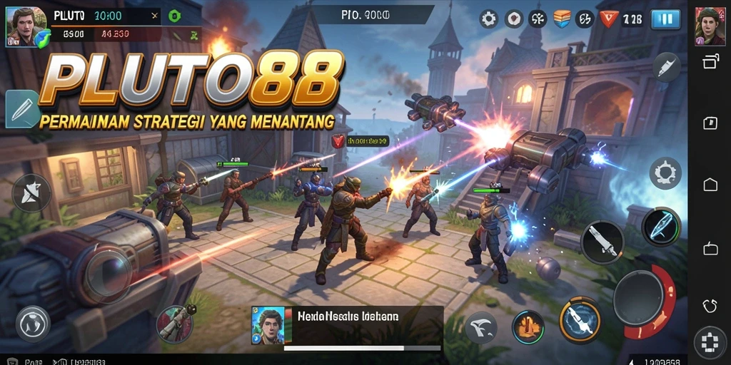 Tangkapan layar PLUTO88 menampilkan aksi strategi yang epik.