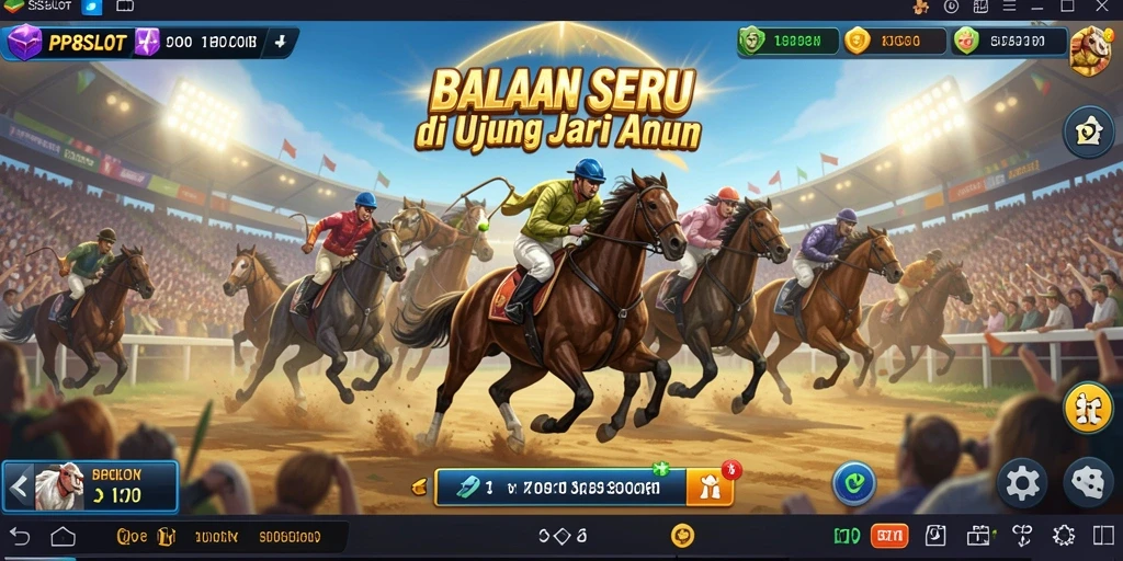 Screenshot gameplay PP8SLOT menampilkan aksi balapan yang mendebarkan.