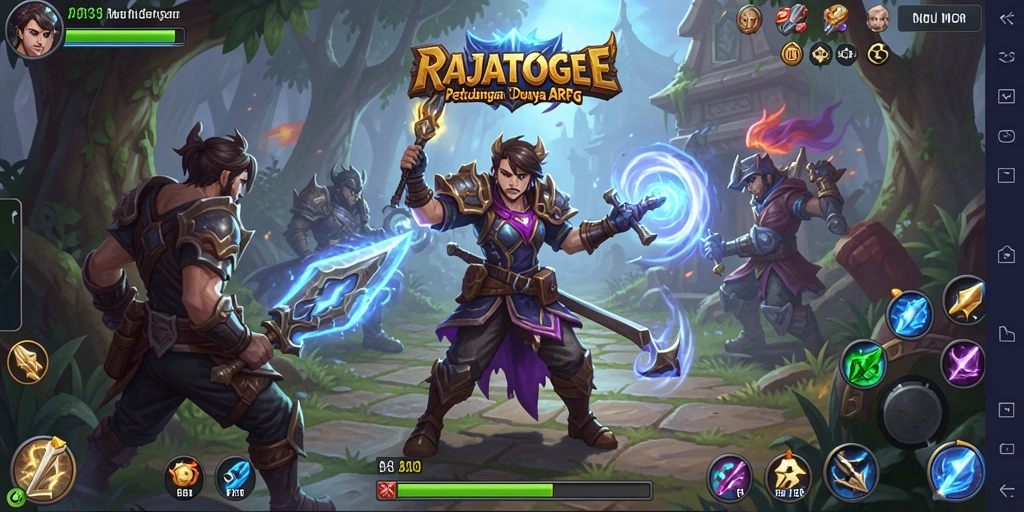 Tampilan gameplay menarik dari RAJATOGEL dengan pertarungan seru.