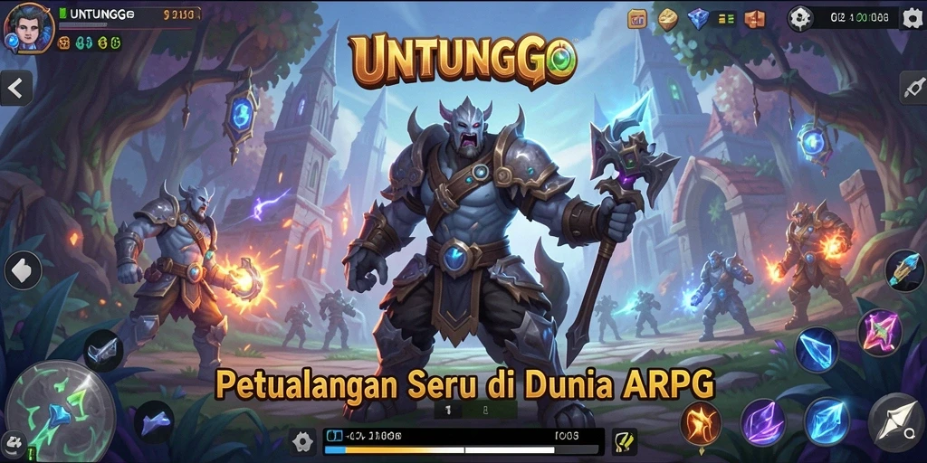 Tangkapan layar dari gameplay seru UNTUNGGO dalam dunia petualangan ARPG.