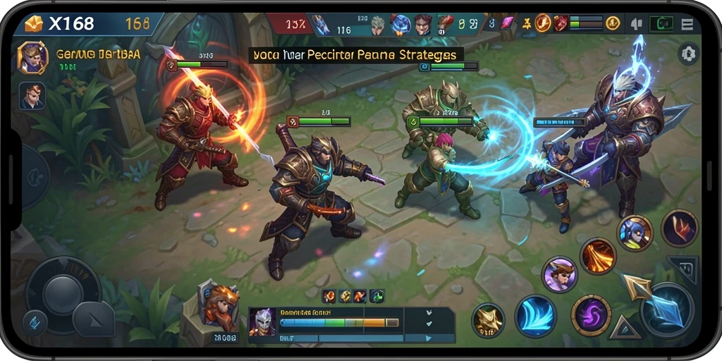 Tampilan gameplay seru dalam X168 dengan pertarungan strategis.